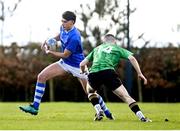 27 March 2024; Patrick Reeves of North Midlands in action against Rian Kavanagh of South East during the BearingPoint Shane Horgan Cup Round 5 match between South East and North Midlands at Carlow Institute of Technology in Carlow. Photo by Tyler Miller/Sportsfile