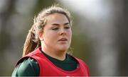 27 March 2024; Béibhinn Parsons during an Ireland Women's Rugby squad training session at the IRFU High Performance Centre on the Sport Ireland Campus in Dublin. Photo by Seb Daly/Sportsfile