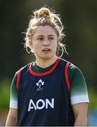 27 March 2024; Neve Jones during an Ireland Women's Rugby squad training session at the IRFU High Performance Centre on the Sport Ireland Campus in Dublin. Photo by Seb Daly/Sportsfile