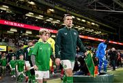 26 March 2024; Seamus Coleman of Republic of Ireland before the international friendly match between Republic of Ireland and Switzerland at the Aviva Stadium in Dublin. Photo by Stephen McCarthy/Sportsfile