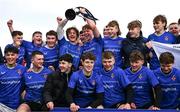 27 March 2024; The North Midlands team celebrate with the cup after the BearingPoint Shane Horgan Cup Round 5 match between South East and North Midlands at Carlow Institute of Technology in Carlow. Photo by Tyler Miller/Sportsfile