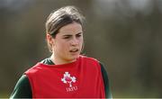 27 March 2024; Katie Corrigan during an Ireland Women's Rugby squad training session at the IRFU High Performance Centre on the Sport Ireland Campus in Dublin. Photo by Seb Daly/Sportsfile
