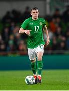 26 March 2024; Jason Knight of Republic of Ireland during the international friendly match between Republic of Ireland and Switzerland at the Aviva Stadium in Dublin. Photo by Stephen McCarthy/Sportsfile