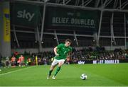 26 March 2024; Seamus Coleman of Republic of Ireland during the international friendly match between Republic of Ireland and Switzerland at the Aviva Stadium in Dublin. Photo by Stephen McCarthy/Sportsfile