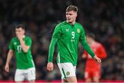 26 March 2024; Evan Ferguson of Republic of Ireland during the international friendly match between Republic of Ireland and Switzerland at the Aviva Stadium in Dublin. Photo by Stephen McCarthy/Sportsfile