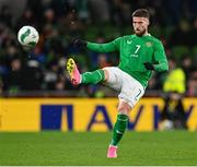 26 March 2024; Matt Doherty of Republic of Ireland during the international friendly match between Republic of Ireland and Switzerland at the Aviva Stadium in Dublin. Photo by Stephen McCarthy/Sportsfile