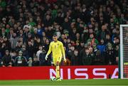 26 March 2024; Republic of Ireland goalkeeper Gavin Bazunu during the international friendly match between Republic of Ireland and Switzerland at the Aviva Stadium in Dublin. Photo by Stephen McCarthy/Sportsfile