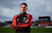27 March 2024; Dayle Rooney stands for a portrait during a Bohemians media conference at Dalymount Park in Dublin. Photo by Seb Daly/Sportsfile