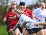 27 March 2024; Claire Burke of Midlands during the BearingPoint Sarah Robinson Cup Round 5 match between Midlands and North East at Carlow Institute of Technology in Carlow. Photo by Tyler Miller/Sportsfile