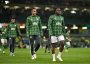 26 March 2024; Michael Obafemi of Republic of Ireland before the international friendly match between Republic of Ireland and Switzerland at the Aviva Stadium in Dublin. Photo by Ben McShane/Sportsfile