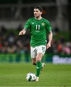 26 March 2024; Robbie Brady of Republic of Ireland during the international friendly match between Republic of Ireland and Switzerland at the Aviva Stadium in Dublin. Photo by Ben McShane/Sportsfile