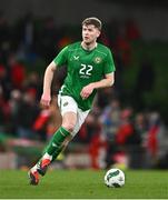 26 March 2024; Nathan Collins of Republic of Ireland during the international friendly match between Republic of Ireland and Switzerland at the Aviva Stadium in Dublin. Photo by Ben McShane/Sportsfile