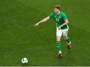 26 March 2024; Nathan Collins of Republic of Ireland during the international friendly match between Republic of Ireland and Switzerland at the Aviva Stadium in Dublin.  Photo by Michael P Ryan/Sportsfile