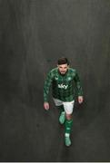 26 March 2024; Ryan Manning of Republic of Ireland before the international friendly match between Republic of Ireland and Switzerland at the Aviva Stadium in Dublin. Photo by Michael P Ryan/Sportsfile