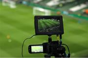26 March 2024; A general view of camera equipement before the international friendly match between Republic of Ireland and Switzerland at the Aviva Stadium in Dublin.  Photo by Michael P Ryan/Sportsfile