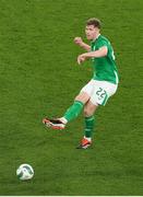26 March 2024; Nathan Collins of Republic of Ireland during the international friendly match between Republic of Ireland and Switzerland at the Aviva Stadium in Dublin. Photo by Michael P Ryan/Sportsfile