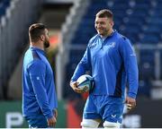 28 March 2024; Ross Molony and Rónan Kelleher during a Leinster Rugby captain's run at the RDS Arena in Dublin. Photo by Harry Murphy/Sportsfile