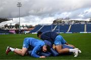 28 March 2024; Rónan Kelleher and Michael Ala'alatoa during a Leinster Rugby captain's run at the RDS Arena in Dublin. Photo by Harry Murphy/Sportsfile