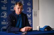 28 March 2024; Head coach Leo Cullen during a Leinster Rugby media conference at the RDS Arena in Dublin. Photo by Harry Murphy/Sportsfile
