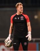 29 March 2024; Bohemians goalkeeper James Talbot before the SSE Airtricity Men's Premier Division match between Shamrock Rovers and Bohemians at Tallaght Stadium in Dublin. Photo by Stephen McCarthy/Sportsfile