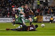 29 March 2024; Aaron Greene of Shamrock Rovers shoots to score his side's third goal during the SSE Airtricity Men's Premier Division match between Shamrock Rovers and Bohemians at Tallaght Stadium in Dublin. Photo by David Fitzgerald/Sportsfile