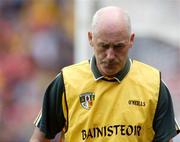 25 July 2004; Antrim manager Dinny Cahill during the match. Guinness All-Ireland Senior Hurling Championship, Quarter Final, Antrim v Cork, Croke Park, Dublin. Picture credit; Brian Lawless / SPORTSFILE