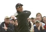25 July 2004; Padraig Harrington watches his drive from the 3rd tee box during the fourth round. Nissan Irish Open Golf Championship, County Louth Golf Club, Baltray, Co. Louth. Picture credit; Matt Browne / SPORTSFILE