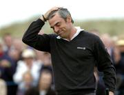 25 July 2004; Paul McGinley pictured after finishing in joint fourth place. Nissan Irish Open Golf Championship, County Louth Golf Club, Baltray, Co. Louth. Picture credit; Matt Browne / SPORTSFILE