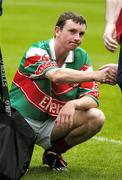 24 July 2004; A dejected Keith Higgins, Mayo, after the final whsitle. All-Ireland Senior B Hurling Final, Kildare v Mayo, Croke Park, Dublin. Picture credit; Ray McManus / SPORTSFILE