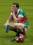 24 July 2004; A dejected Keith Higgins, Mayo, after the final whistle. All-Ireland Senior B Hurling Final, Kildare v Mayo, Croke Park, Dublin. Picture credit; Ray McManus / SPORTSFILE