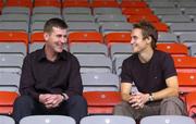 26 July 2004; Bohemians captain Kevin Hunt, left, in converstion with Bohemians manager Stephen Kenny ahead of their UEFA Cup Qualifying Round 2nd Leg against Levadia Tallinn, Dalymount Park. Dublin. Picture credit; Damien Eagers / SPORTSFILE