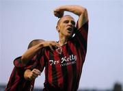 27 July 2004; Glen Crowe, Bohemians, celebrates after scoring his sides first goal. UEFA Cup, 1st Qualifying Round, 2nd Leg, Bohemians v FC Levadia Tallinn, Dalymount Park, Dublin. Picture credit; David Maher / SPORTSFILE