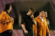 27 July 2004;  A disappointed Stephen Kenny, Bohemians manager, at the end of the game after defeat to FC Levadia Tallinn. UEFA Cup, 1st Qualifying Round, 2nd Leg, Bohemians v FC Levadia Tallinn, Dalymount Park, Dublin. Picture credit; David Maher / SPORTSFILE