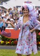 29 July 2004; Mary Kelly, who was awarded the Best dressed person in jovial mood at the Galway Races, Ballybrit, Co. Galway. Picture credit; Damien Eagers / SPORTSFILE