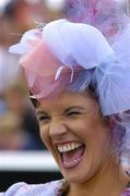 29 July 2004; Mary Kelly, who was awarded the Best dressed person in jovial mood at the Galway Races, Ballybrit, Co. Galway. Picture credit; Damien Eagers / SPORTSFILE