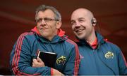 11 September 2013; Elite Player Development Officer Greig Oliver, left, and Munster A head coach Peter Malone. 'A' Interprovincial, Munster A v Connacht Eagles, Musgrave Park, Cork. Picture credit: Diarmuid Greene / SPORTSFILE