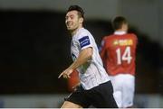 13 September 2013; Richie Towell, Dundalk, celebrates scoring his side's fifth goal. FAI Ford Cup Quarter-Final, Shelbourne v Dundalk, Tolka Park, Dublin. Picture credit: Brian Lawless / SPORTSFILE