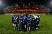 13 September 2013; The victorious Leinster squad gather together in a huddle after the game. Under 20 Interprovincial, Munster v Leinster, Thomond Park, Limerick. Picture credit: Diarmuid Greene / SPORTSFILE