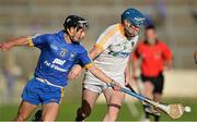 14 September 2013; Paddy McNaughton, Antrim, in action against Cathal O'Connell, Clare. Bord Gáis Energy GAA Hurling Under 21 All-Ireland 'A' Championship Final, Antrim v Clare, Semple Stadium, Thurles, Co. Tipperary. Picture credit: Brendan Moran / SPORTSFILE