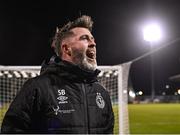 29 March 2024; Shamrock Rovers manager Stephen Bradley celebrates after the SSE Airtricity Men's Premier Division match between Shamrock Rovers and Bohemians at Tallaght Stadium in Dublin. Photo by David Fitzgerald/Sportsfile