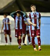 29 March 2024; Conor Kane of Drogheda United reacts after the drawn SSE Airtricity Men's Premier Division match between Drogheda United and St Patrick's Athletic at Weavers Park in Drogheda, Louth. Photo by Piaras Ó Mídheach/Sportsfile