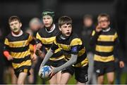 29 March 2024; Action between Newbridge and Westmanstown during the Bank of Ireland Half-Time Minis at the United Rugby Championship match between Leinster and Vodacom Bulls at the RDS Arena in Dublin. Photo by Seb Daly/Sportsfile