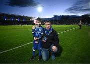 29 March 2024; Match day mascot Ciarán Kirrane before the United Rugby Championship match between Leinster and Vodacom Bulls at the RDS Arena in Dublin. Photo by Harry Murphy/Sportsfile