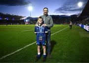 29 March 2024; Match day mascot Liam Alejandro Shirley before the United Rugby Championship match between Leinster and Vodacom Bulls at the RDS Arena in Dublin. Photo by Harry Murphy/Sportsfile