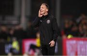 29 March 2024; Bohemians first team coach Derek Pender during the SSE Airtricity Men's Premier Division match between Shamrock Rovers and Bohemians at Tallaght Stadium in Dublin. Photo by Stephen McCarthy/Sportsfile