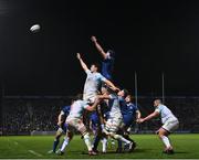 29 March 2024; Ryan Baird of Leinster and Elrigh Louw of Vodacom Bulls contest a line-out during the United Rugby Championship match between Leinster and Vodacom Bulls at the RDS Arena in Dublin. Photo by Seb Daly/Sportsfile