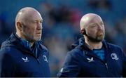 29 March 2024; Leinster forwards and scrum coach Robin McBryde and senior kitman Jim Bastick the United Rugby Championship match between Leinster and Vodacom Bulls at the RDS Arena in Dublin. Photo by Harry Murphy/Sportsfile