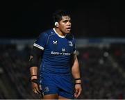 29 March 2024; Michael Ala'alatoa of Leinster during the United Rugby Championship match between Leinster and Vodacom Bulls at the RDS Arena in Dublin. Photo by Harry Murphy/Sportsfile