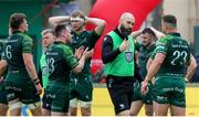 30 March 2024; Dejected Connacht players with Connacht defence coach Scott Fardy, second from right, following the United Rugby Championship match between Benetton and Connacht at Stadio Monigo in Treviso, Italy. Photo by Roberto Bregani/Sportsfile