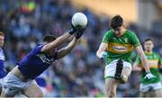 30 March 2024; Barry McNulty of Leitrim in action against Damon Larkin of Laois during the Allianz Football League Division 4 final match between Laois and Leitrim at Croke Park in Dublin. Photo by Shauna Clinton/Sportsfile